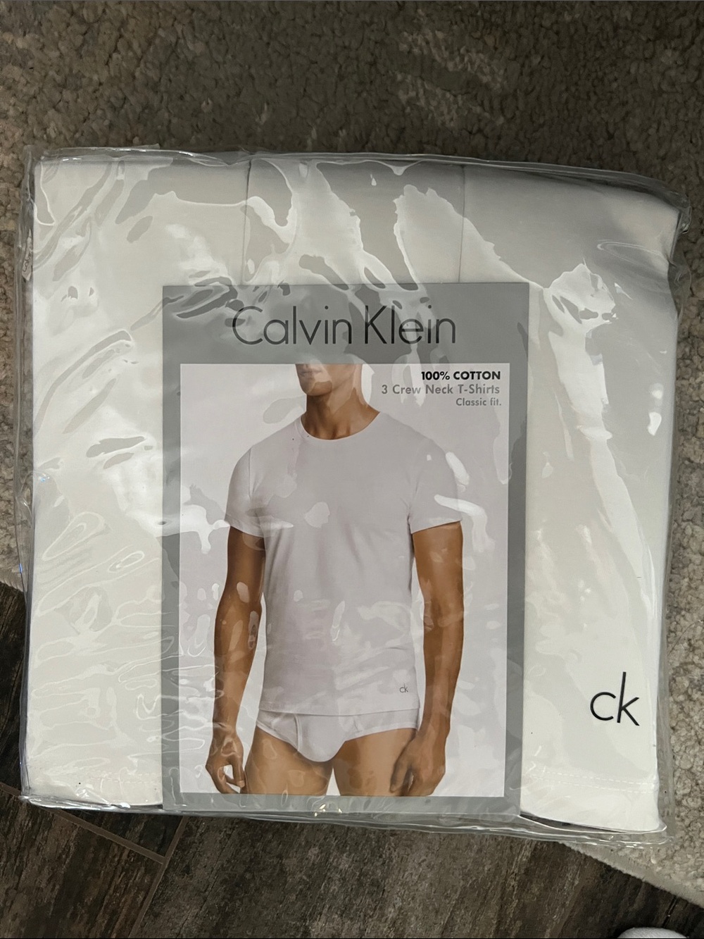 Calvin Klein White Crew Neck T-Shirts - 3 Pack